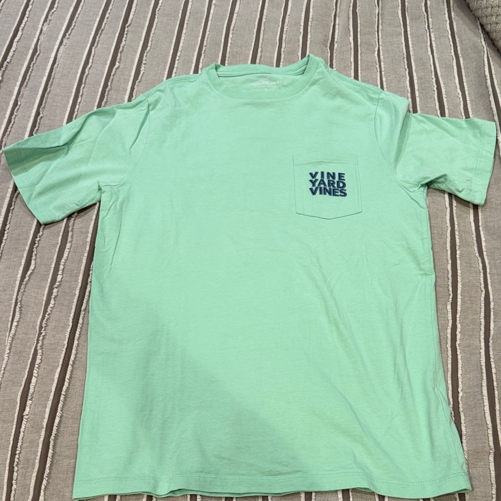 Vineyard Vines Boys SZ L Mint Green Tee